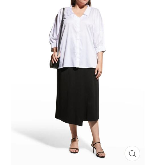 NWT Harshman Novia Blouse White Large - Picture 3 of 12